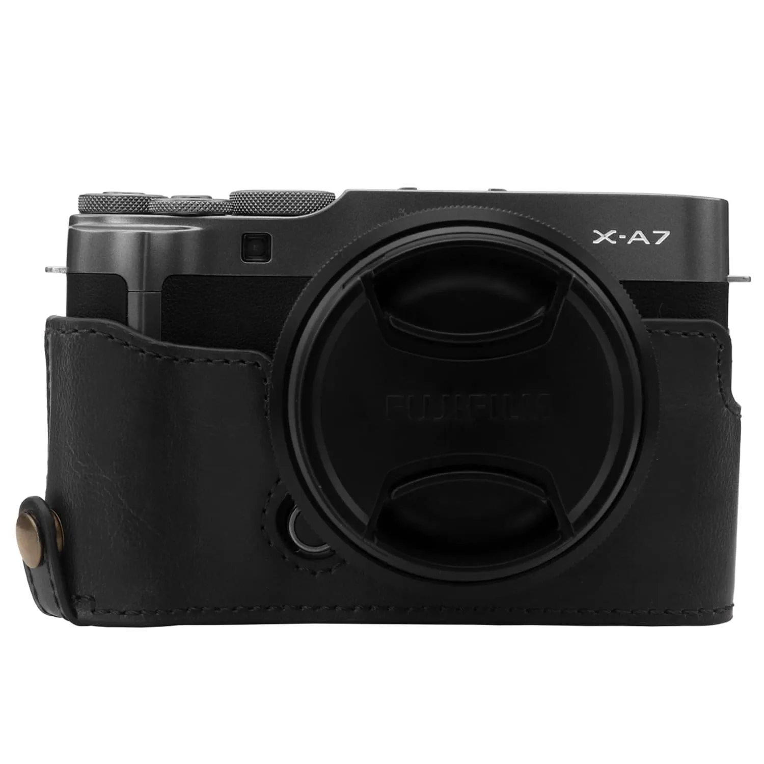 MegaGear Fujifilm X-A7 Ever Ready Leather Camera Half Case