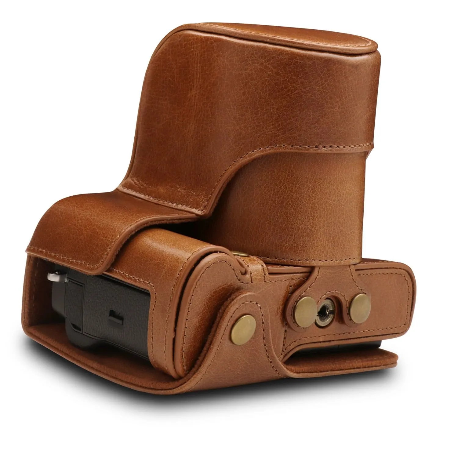 MegaGear Fujifilm X-T3 (XF23mm, XF56mm & 18-55mm Lenses) Ever Ready Top Grain Leather Camera Case and Strap