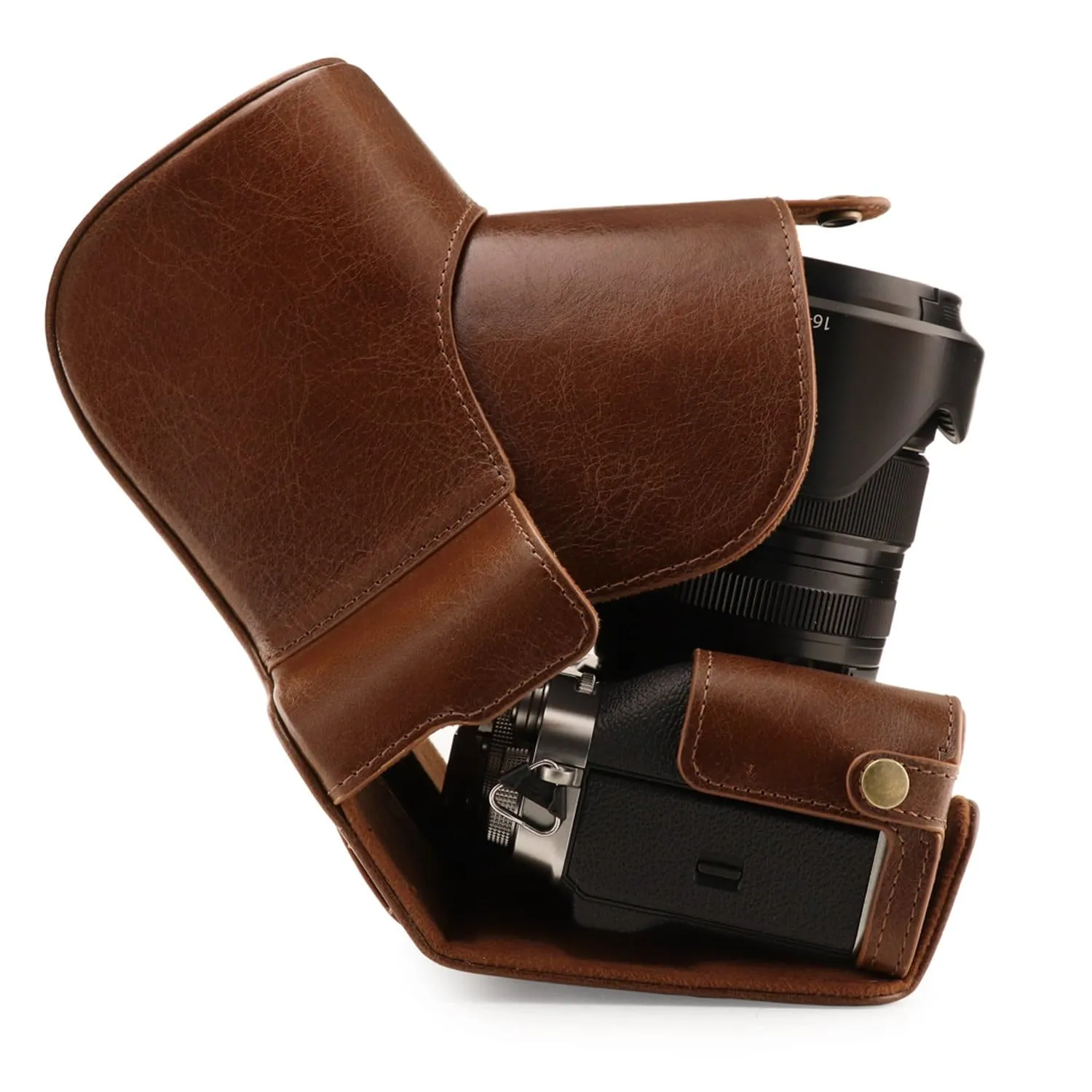 MegaGear Fujifilm X-T4 (XF16-80mm) Ever Ready Top Grain Leather Camera Case