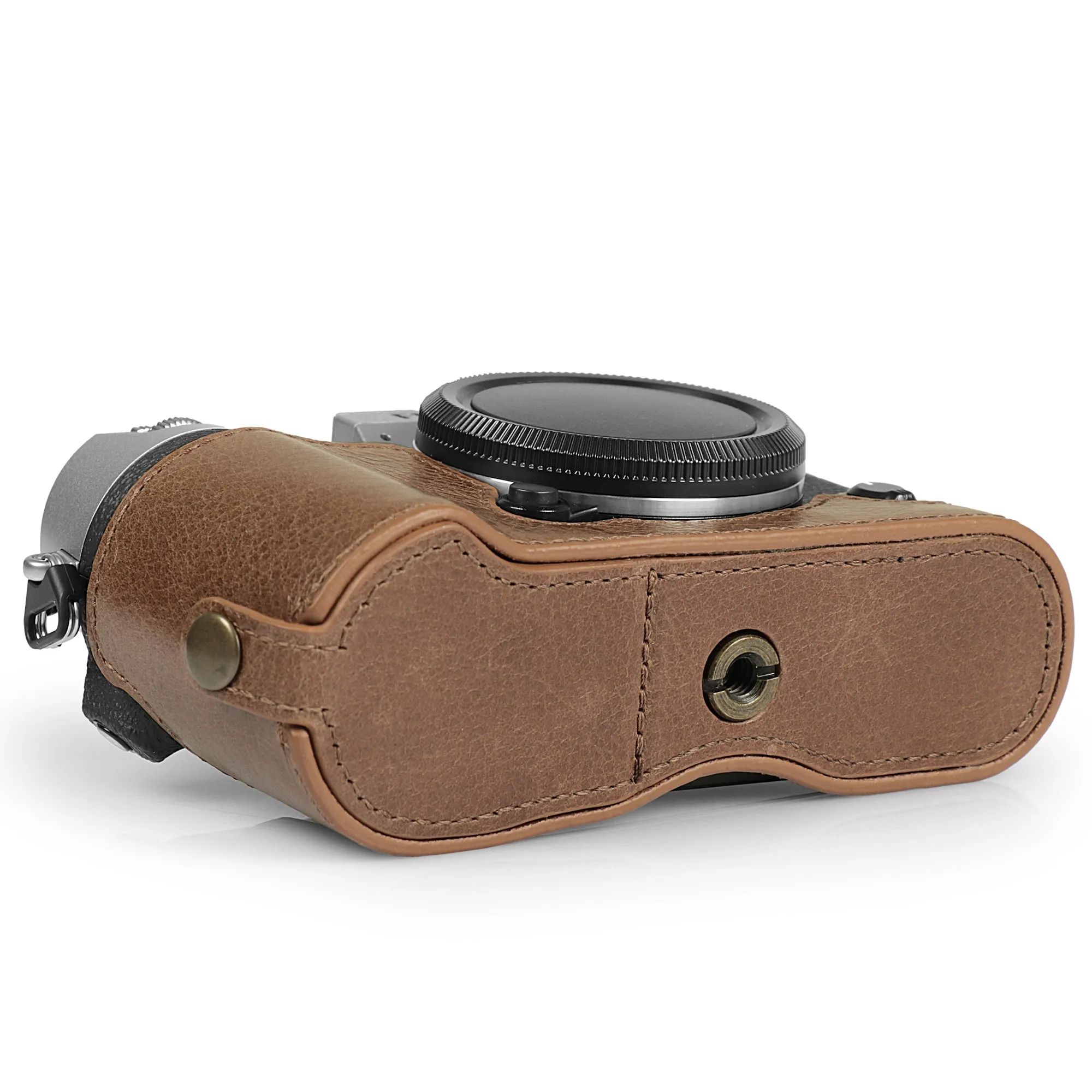 MegaGear Fujifilm X-T50 Ever Ready Genuine Leather Camera Half Case
