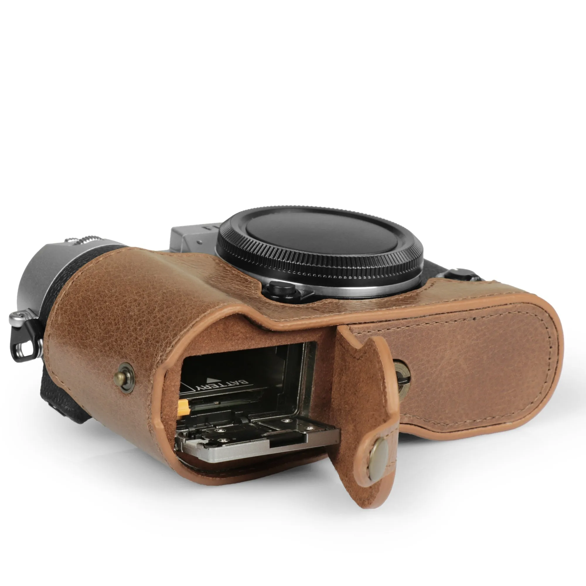MegaGear Fujifilm X-T50 Ever Ready Genuine Leather Camera Half Case