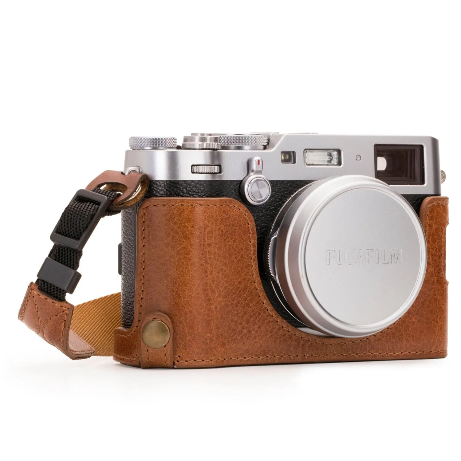 MegaGear Fujifilm X100F Ever Ready Top Grain Leather Camera Case and Strap