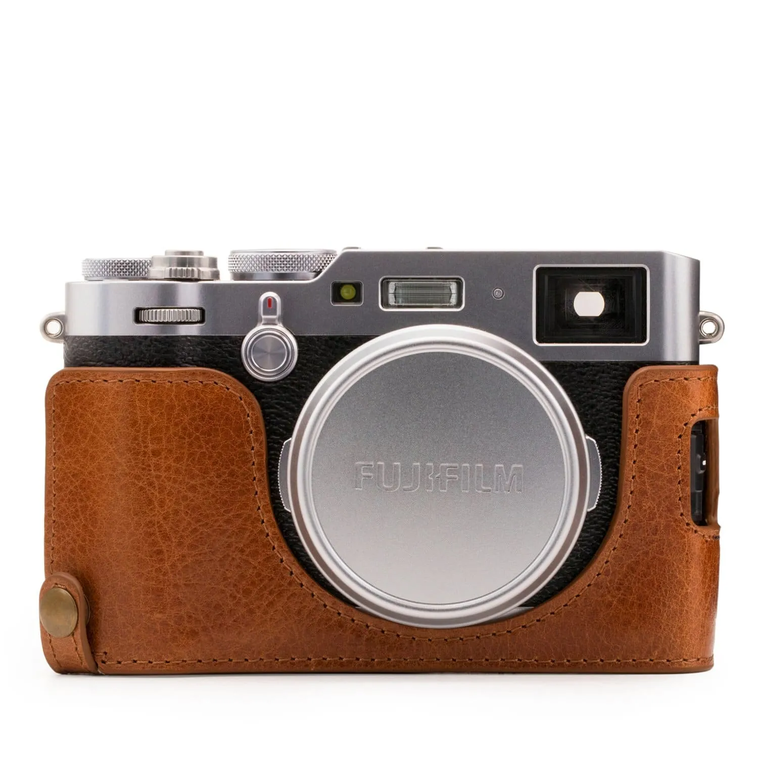 MegaGear Fujifilm X100F Ever Ready Top Grain Leather Camera Case and Strap