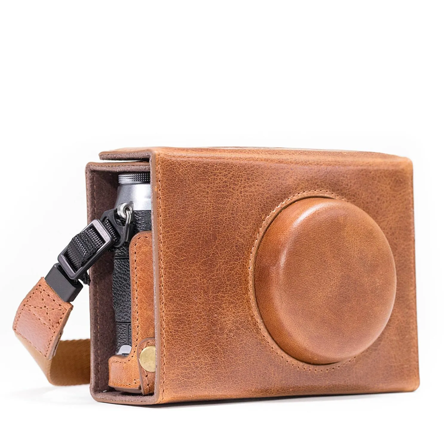 MegaGear Fujifilm X100F Ever Ready Top Grain Leather Camera Case and Strap