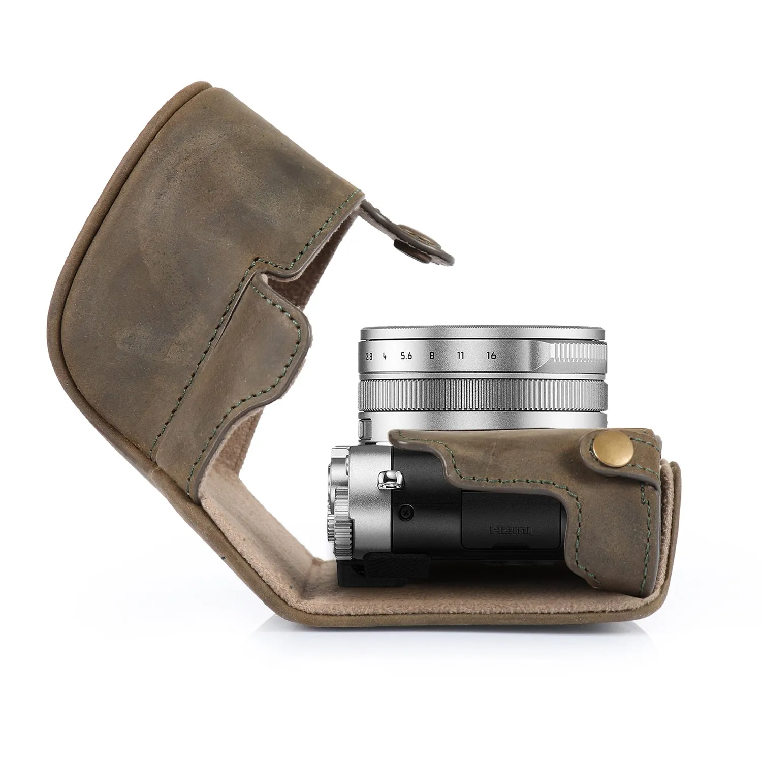 MegaGear Leica D-Lux 7 Ever Ready Top Grain Leather Camera Case and Strap