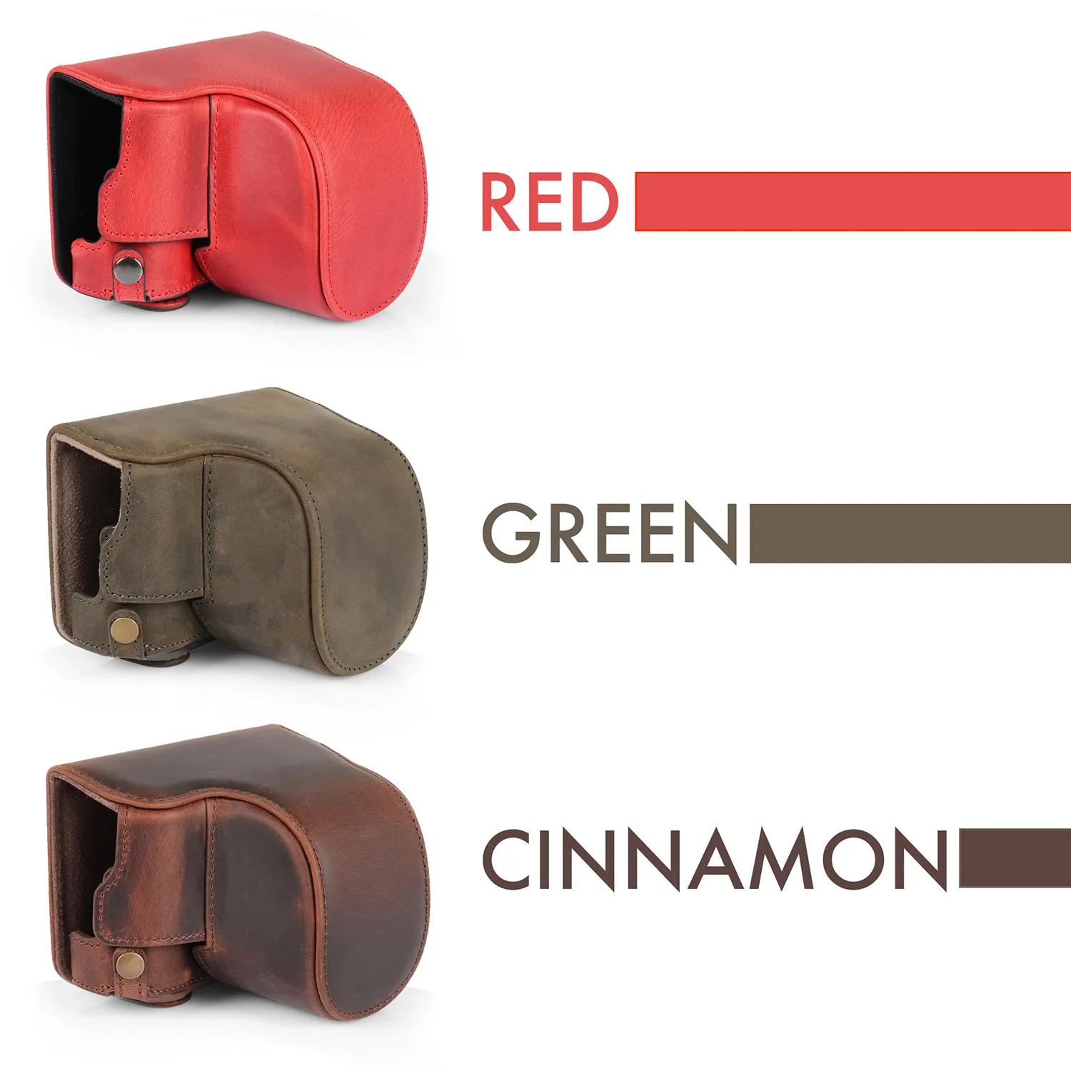 MegaGear Leica D-Lux 7 Ever Ready Top Grain Leather Camera Case and Strap