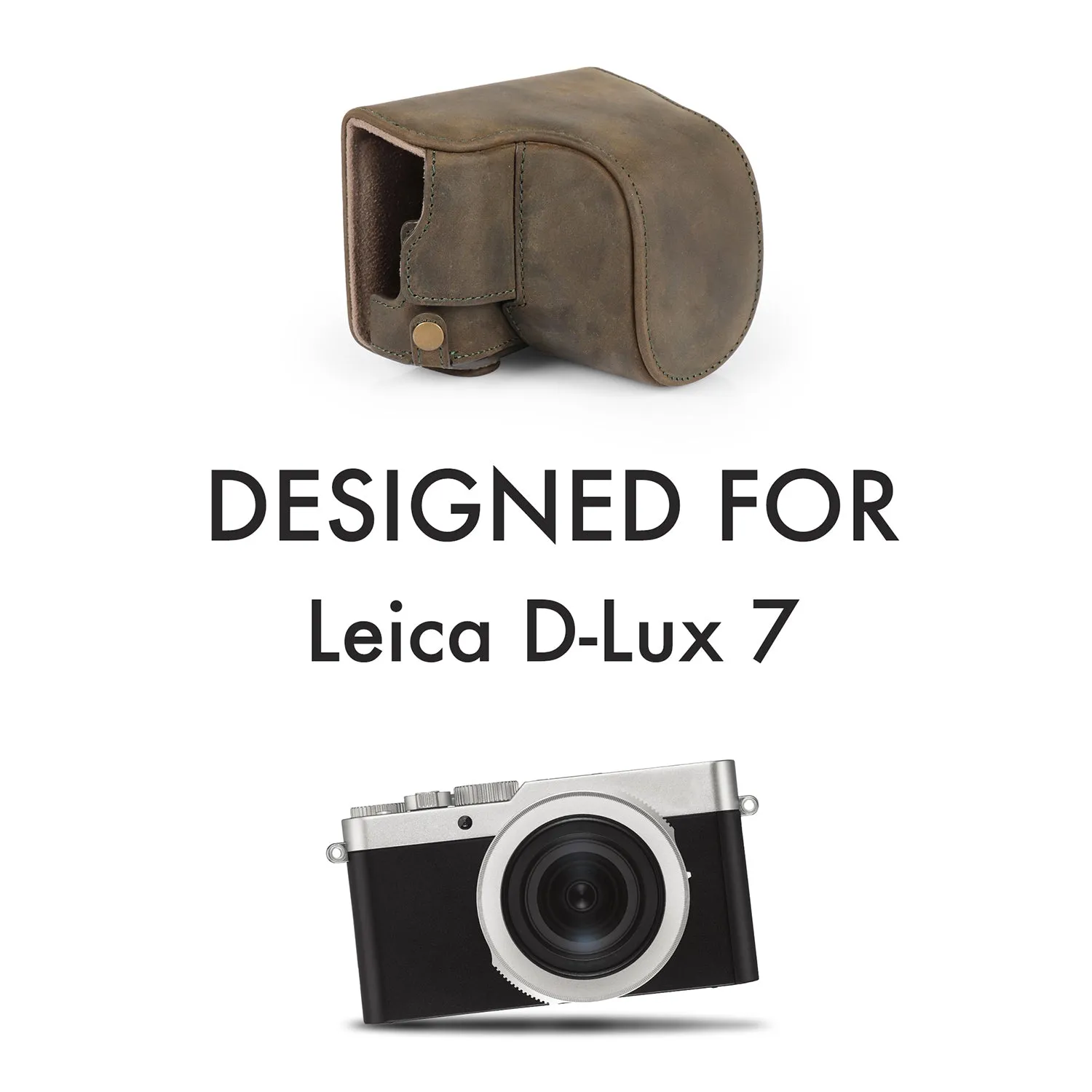 MegaGear Leica D-Lux 7 Ever Ready Top Grain Leather Camera Case and Strap