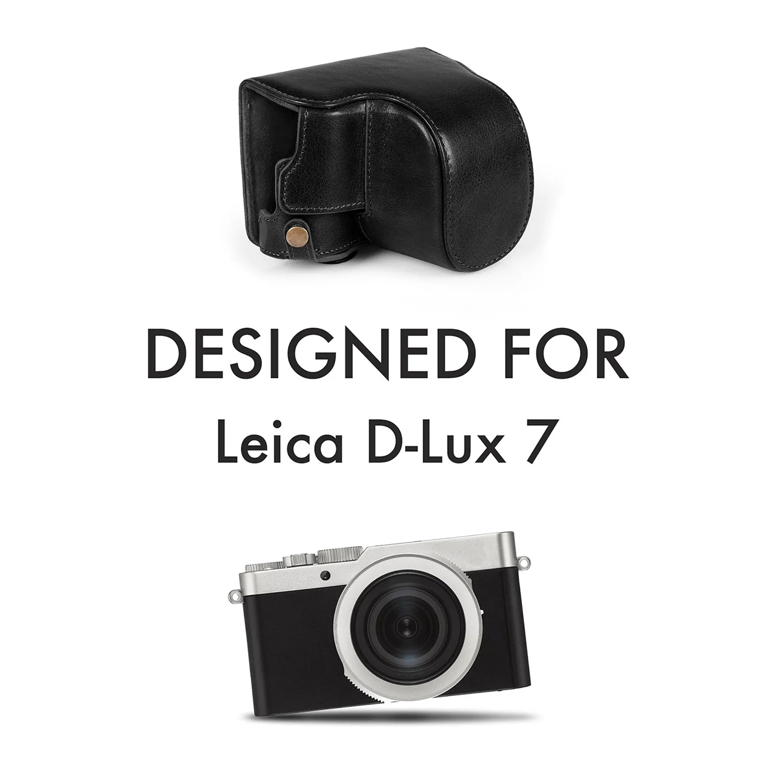 MegaGear Leica D-Lux 7 Ever Ready Top Grain Leather Camera Case and Strap