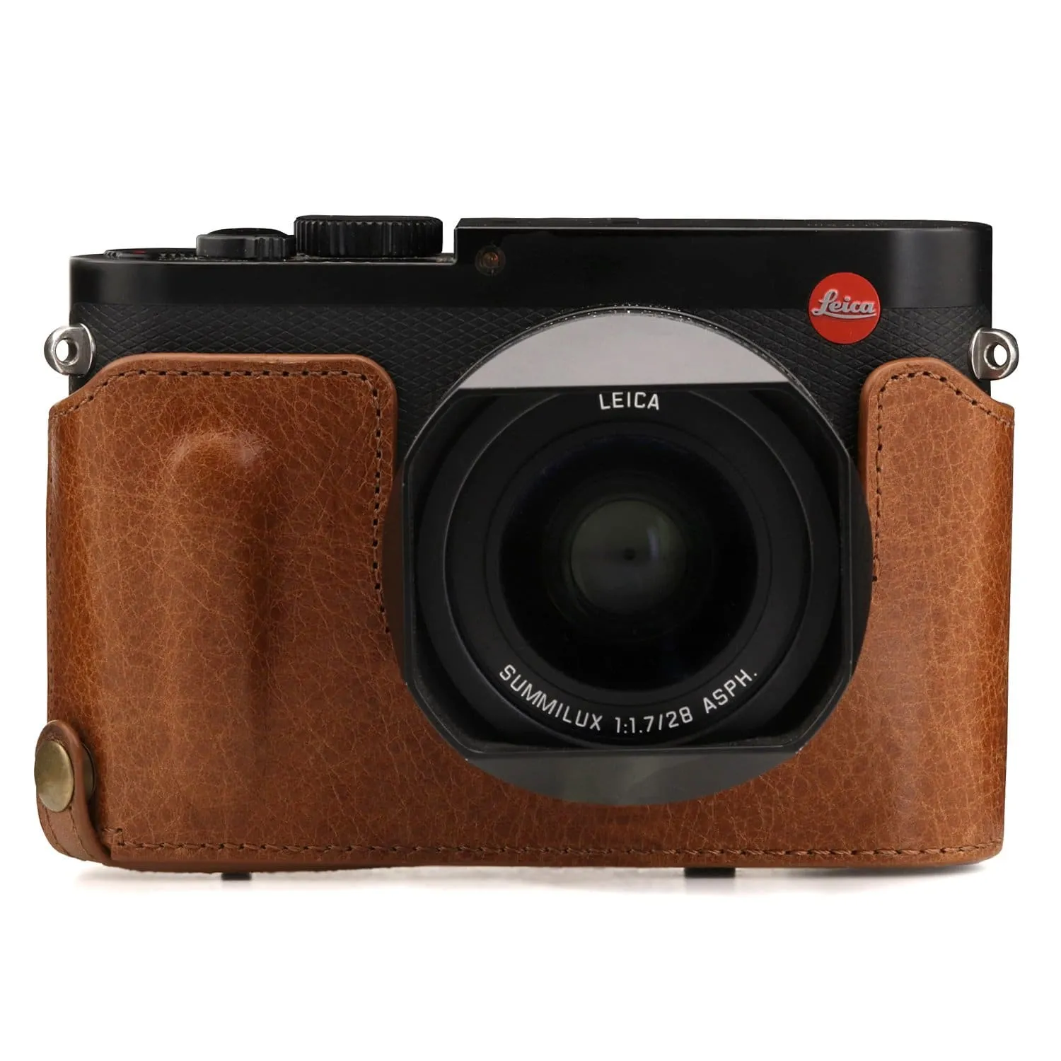 MegaGear Leica Q-P, Q (Typ 116) Ever Ready Top Grain Leather Camera Case and Strap