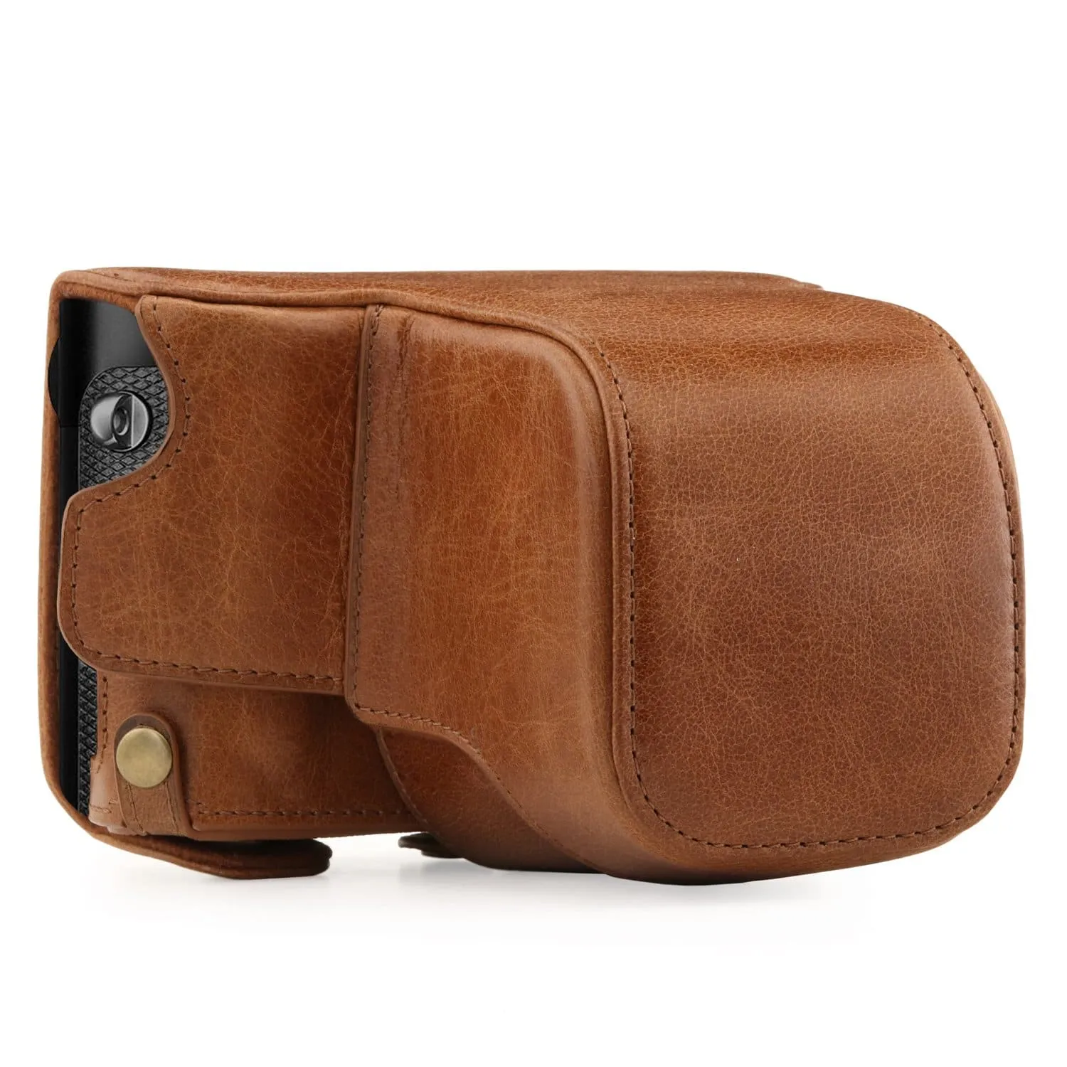 MegaGear Leica Q-P, Q (Typ 116) Ever Ready Top Grain Leather Camera Case and Strap