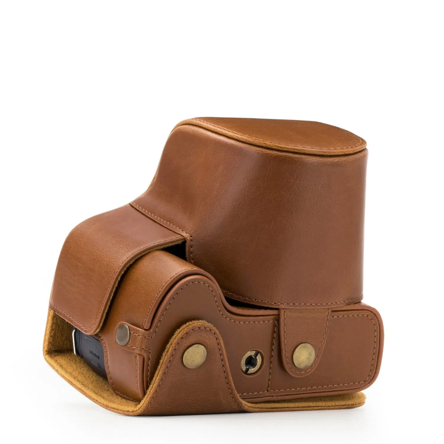 MegaGear Panasonic Lumix DC-FZ80, DC-FZ82 Ever Ready Leather Camera Case and Strap