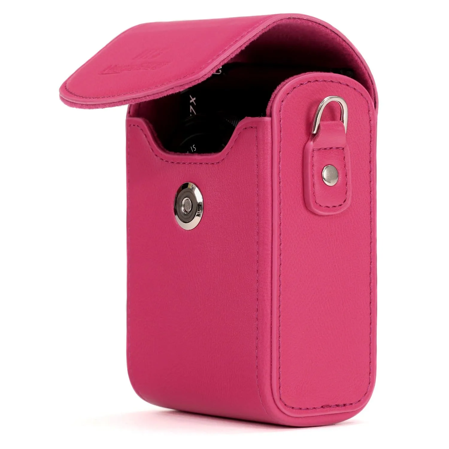 MegaGear Panasonic Lumix DC-ZS70, LX10, ZS60, ZS100, LX15, DC-TZ95, TZ90, DMC-TZ80, TZ100 Leather Camera Case with Strap