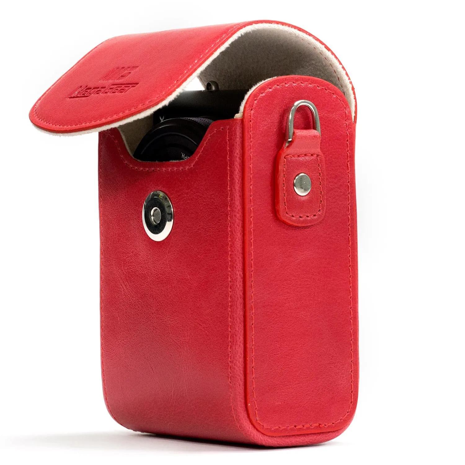 MegaGear Panasonic Lumix DC-ZS70, LX10, ZS60, ZS100, LX15, DC-TZ95, TZ90, DMC-TZ80, TZ100 Leather Camera Case with Strap
