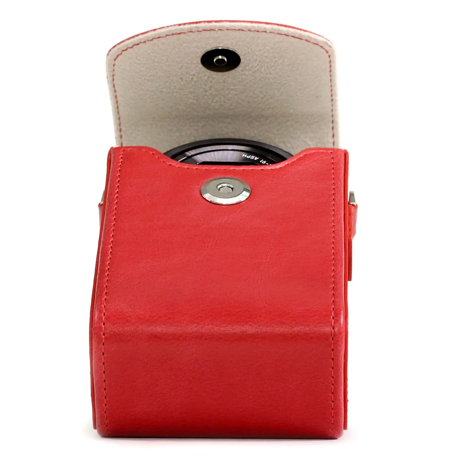 MegaGear Panasonic Lumix DC-ZS70, LX10, ZS60, ZS100, LX15, DC-TZ95, TZ90, DMC-TZ80, TZ100 Leather Camera Case with Strap