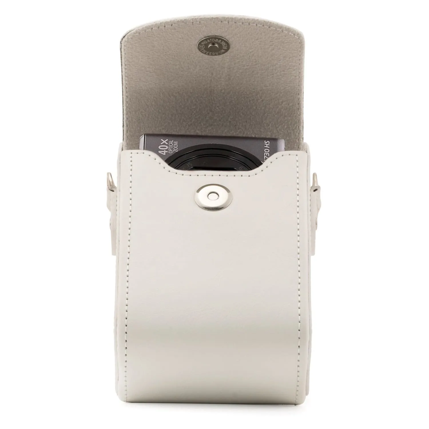 MegaGear Panasonic Lumix DC-ZS70, LX10, ZS60, ZS100, LX15, DC-TZ95, TZ90, DMC-TZ80, TZ100 Leather Camera Case with Strap