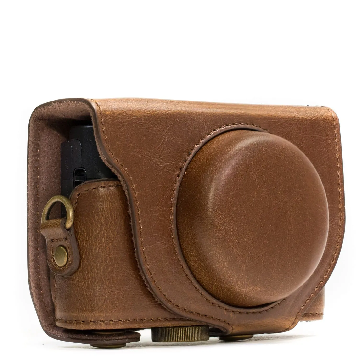 MegaGear Sony Cyber-shot DSC-HX95, DSC-HX99, DSC-HX80, DSC-HX90V Ever Ready Leather Camera Case with Strap