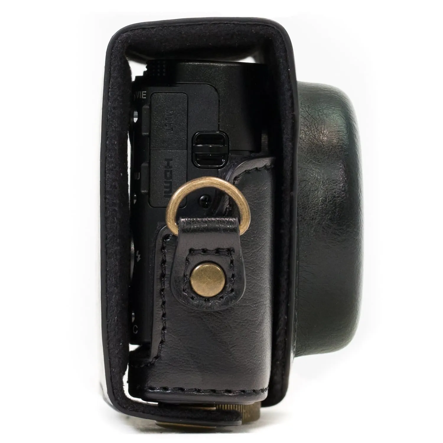 MegaGear Sony Cyber-shot DSC-HX95, DSC-HX99, DSC-HX80, DSC-HX90V Ever Ready Leather Camera Case with Strap