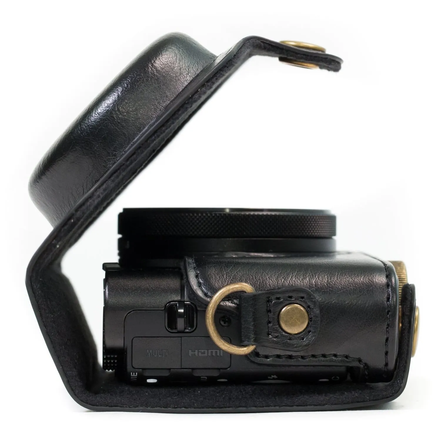 MegaGear Sony Cyber-shot DSC-HX95, DSC-HX99, DSC-HX80, DSC-HX90V Ever Ready Leather Camera Case with Strap