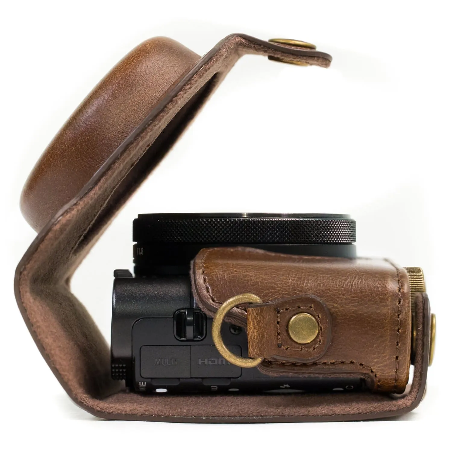 MegaGear Sony Cyber-shot DSC-HX95, DSC-HX99, DSC-HX80, DSC-HX90V Ever Ready Leather Camera Case with Strap