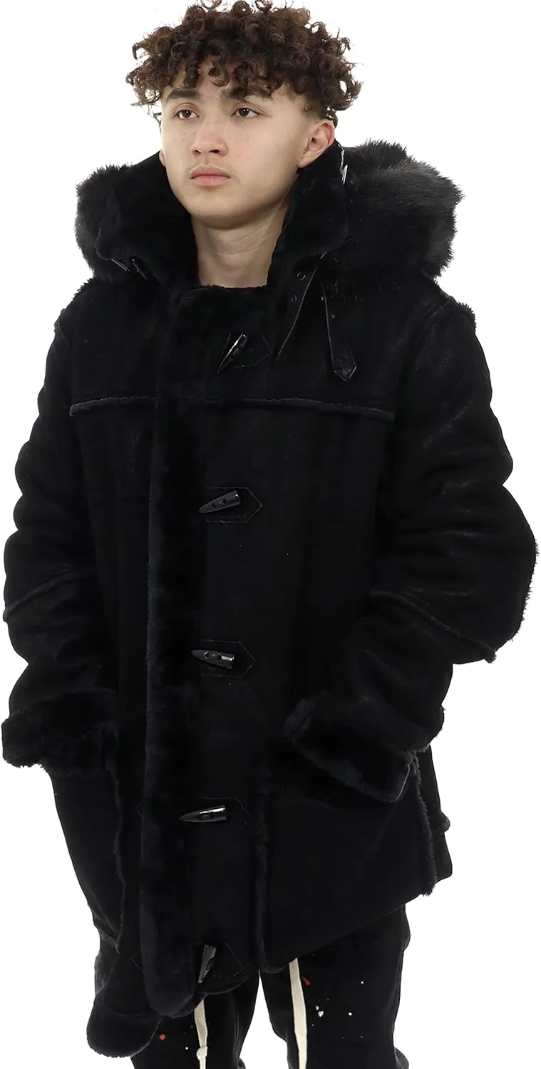 Men Denali Shearling Coat (Navy)