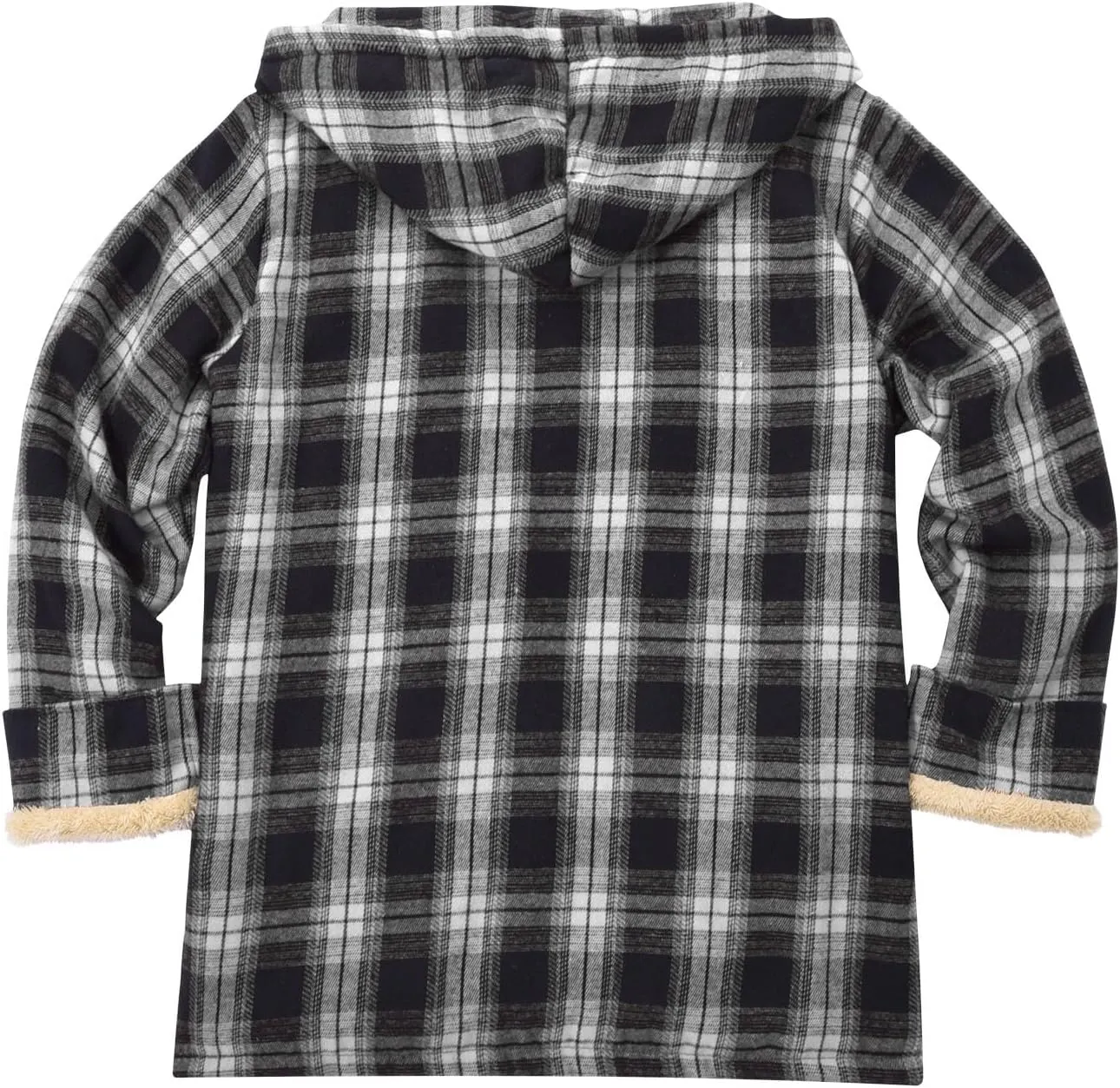 Men's Flannel Jackets Sweater Sweater Button Color with Plush Block Turtleneck Men's Soft Warm Coat for Men with