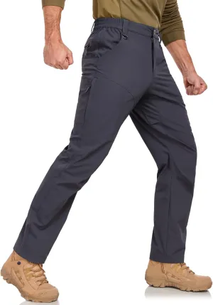 Mens Lightweight Cargo Hiking Patns Outdoor Quick Dry Work Tactical Pants with 6 Pockets Water Resistant Fishing Travel Pants
