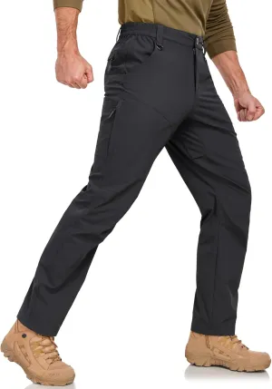 Mens Lightweight Cargo Hiking Patns Outdoor Quick Dry Work Tactical Pants with 6 Pockets Water Resistant Fishing Travel Pants