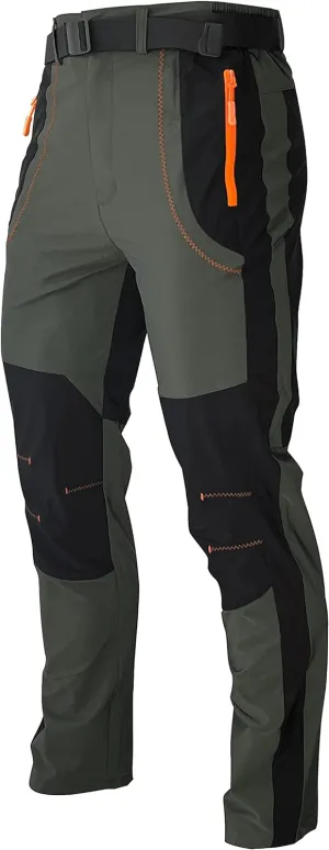 Mens Stretch Work Hiking Pants Quick Dry Lightweight Waterproof Outdoor Travel Climbing Fishing Pants