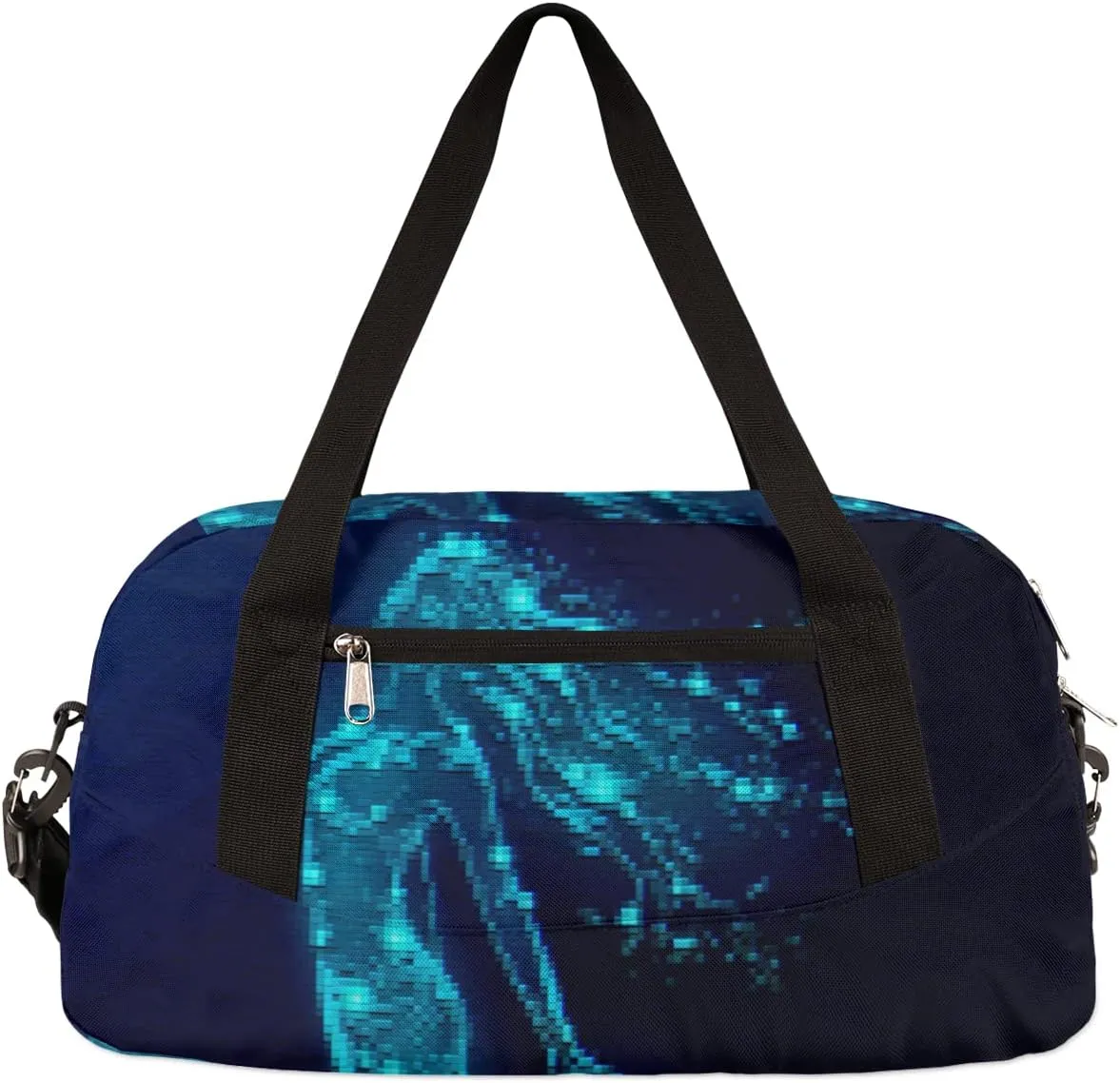 Mermaid Kids Duffel Bag for Girls Boys Teens, Mermaid Pixel Wind Dance Bag Overnight Small Duffel Bag Carry On Weekend Sports Gym Travel Bag for School Practice Gymnastics Ballet