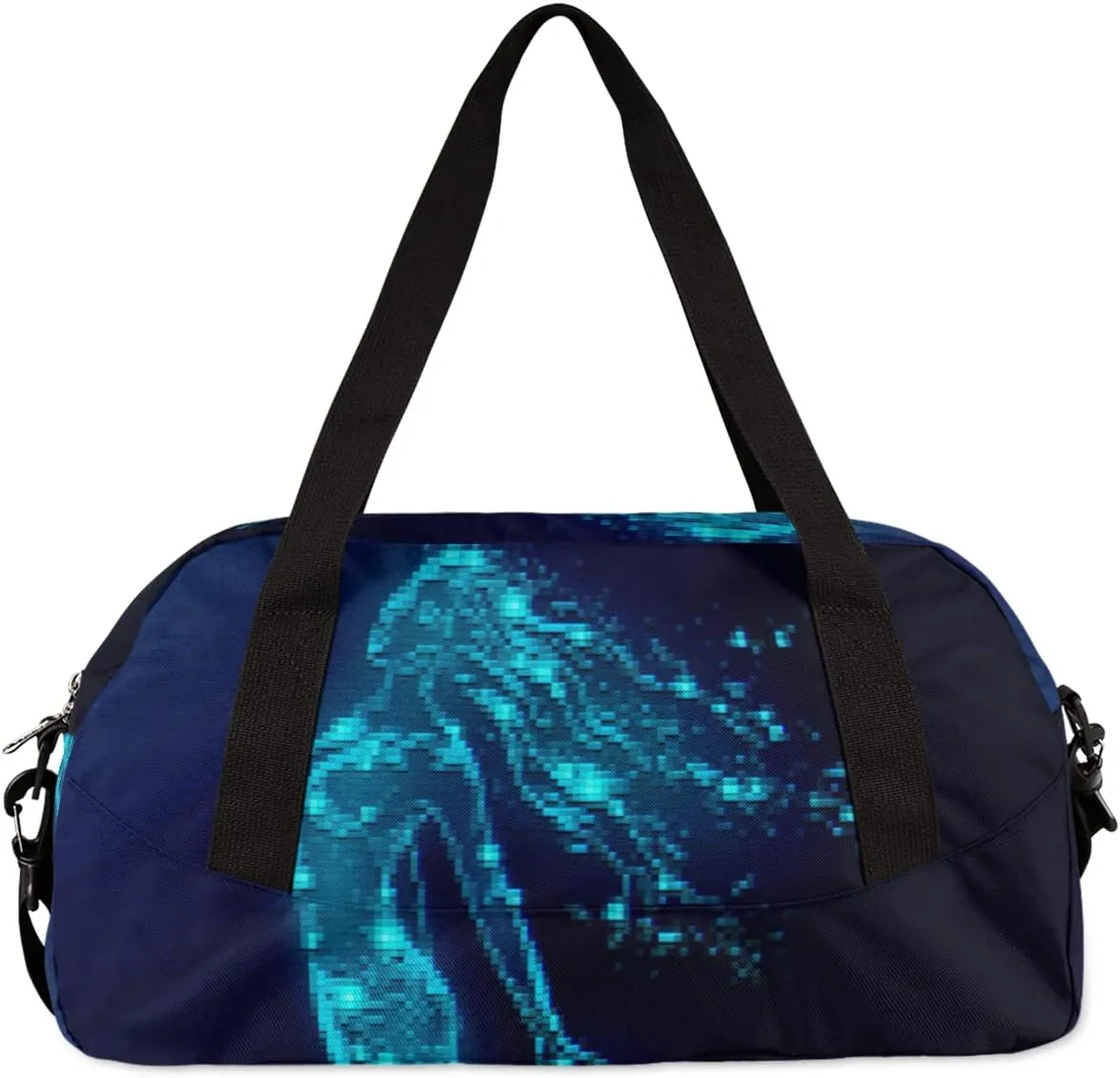 Mermaid Kids Duffel Bag for Girls Boys Teens, Mermaid Pixel Wind Dance Bag Overnight Small Duffel Bag Carry On Weekend Sports Gym Travel Bag for School Practice Gymnastics Ballet