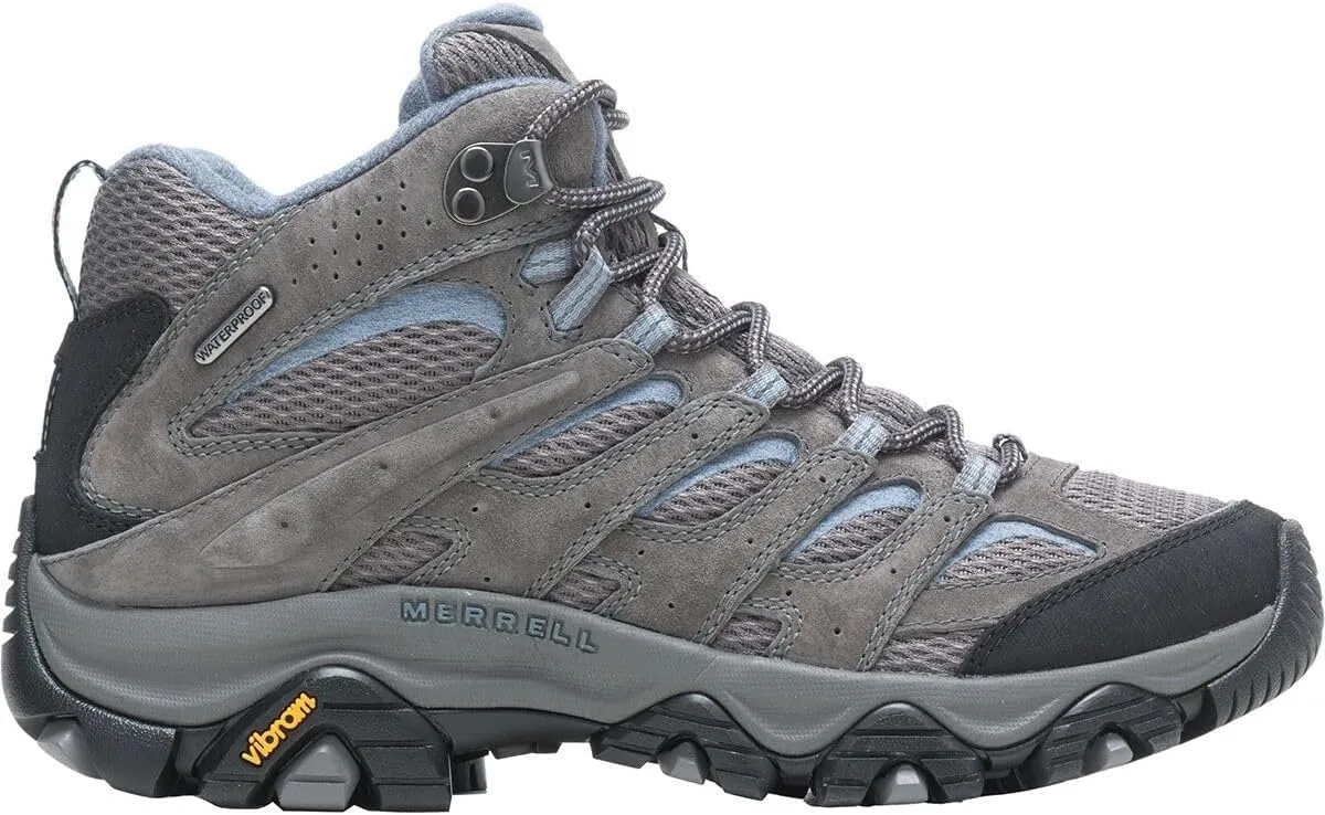 Merrell Women's Moab 3 MID Waterproof Hiking Boot, New Granite, 8 Wide