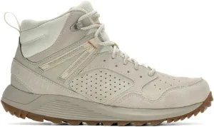 Merrell Women's Wildwood Mid Leather Waterproof Hiking Boot, Off-White, 7