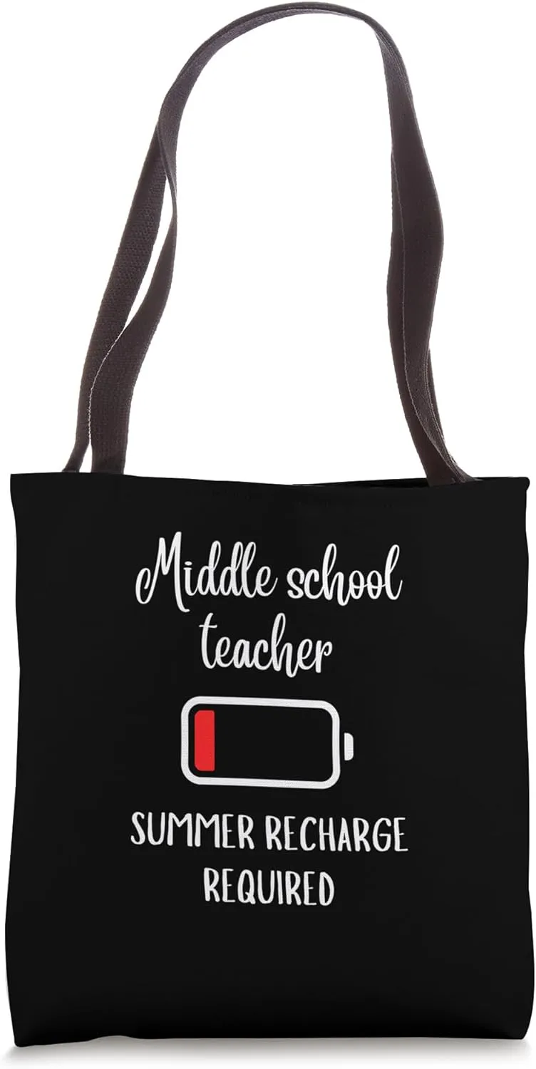 middle school teacher summer recharge Tote Bag