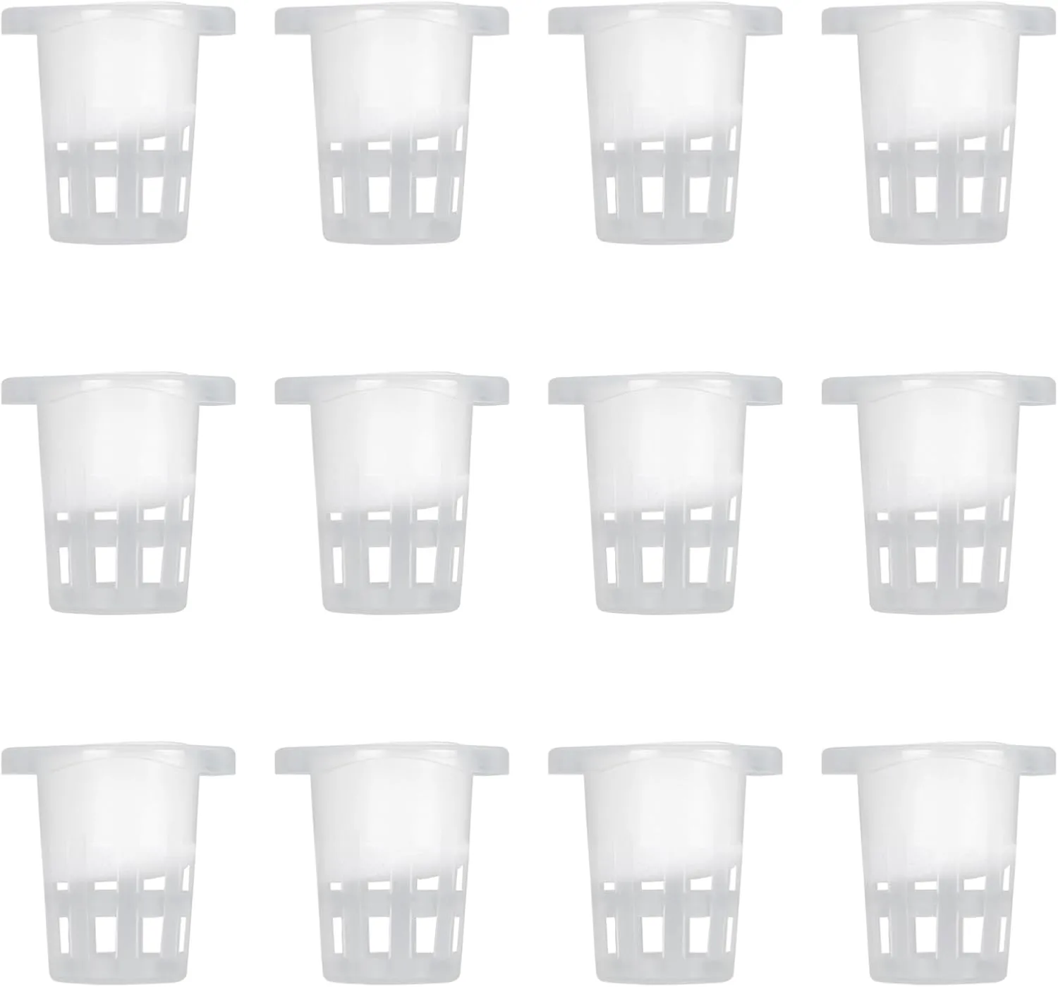 Mikikit 100 Pcs Hydroponic Planting Basket Garden Pots Planters for Soilless Planting