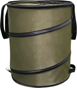 MIKIWELL 24 Gallon Collapsible Garden Bag/Trash Can - Reusable Leaf Bag - Pop Up Yard Waste Bag Container/Leaf Bin