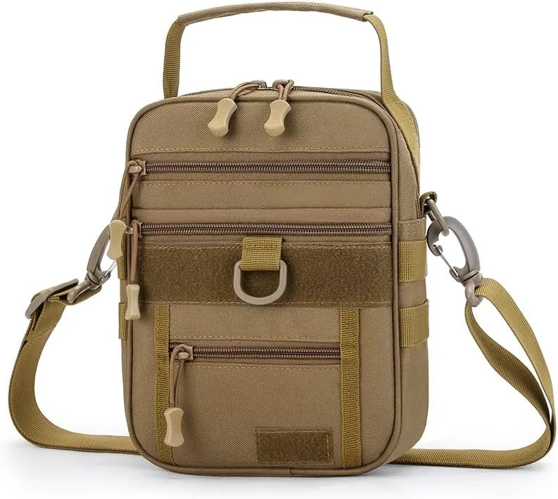 Military Tactical Shoulder Bag Outdoor Sling Backpack Military Sport Concealed Carry for Range Travel Hiking (Yellow)