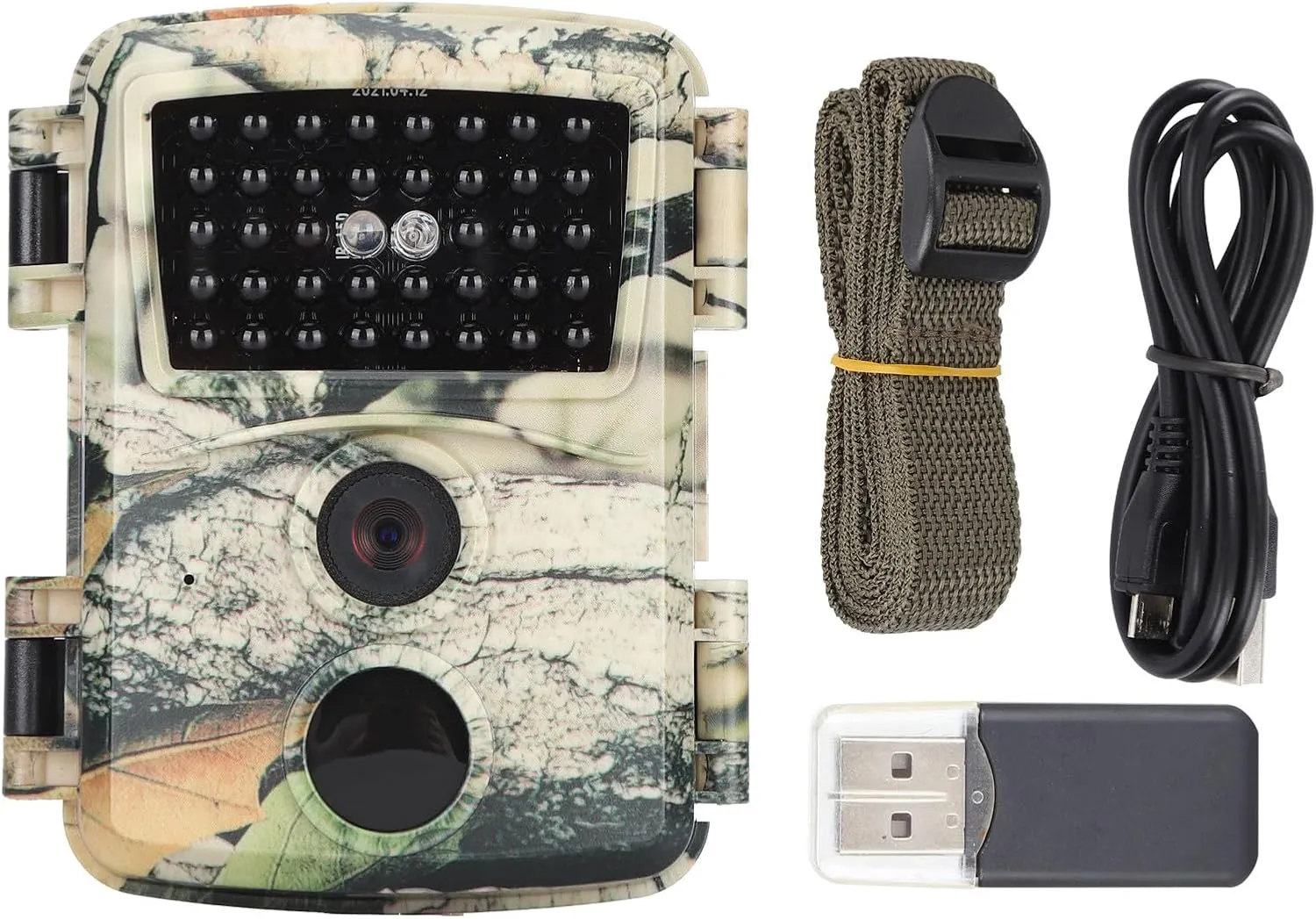 Mini Trail Camera, 12MP 1080P Game Hunting Cam with PIR Sensor and Wide Lens Angle for Wildlife Monitoring Hunting(PR600C)