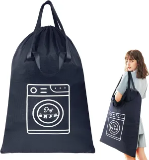 MissBoy X-Large Laundry Bag with Tear Resistant Fabric and Handles, Nylon Dirty Clothes Organizer, Water-resistant, Portable, for Trips, Camping, Laundry Hampers (Blue)