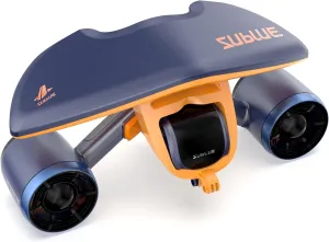 Mix Underwater Scooter with Action Camera Mount 30 Minutes 22lbf 131ft Waterproof Dual Motors Water Sports Swimming Pool Diving Snorkeling Water Scooter for Kids Adults Gray Battery Version