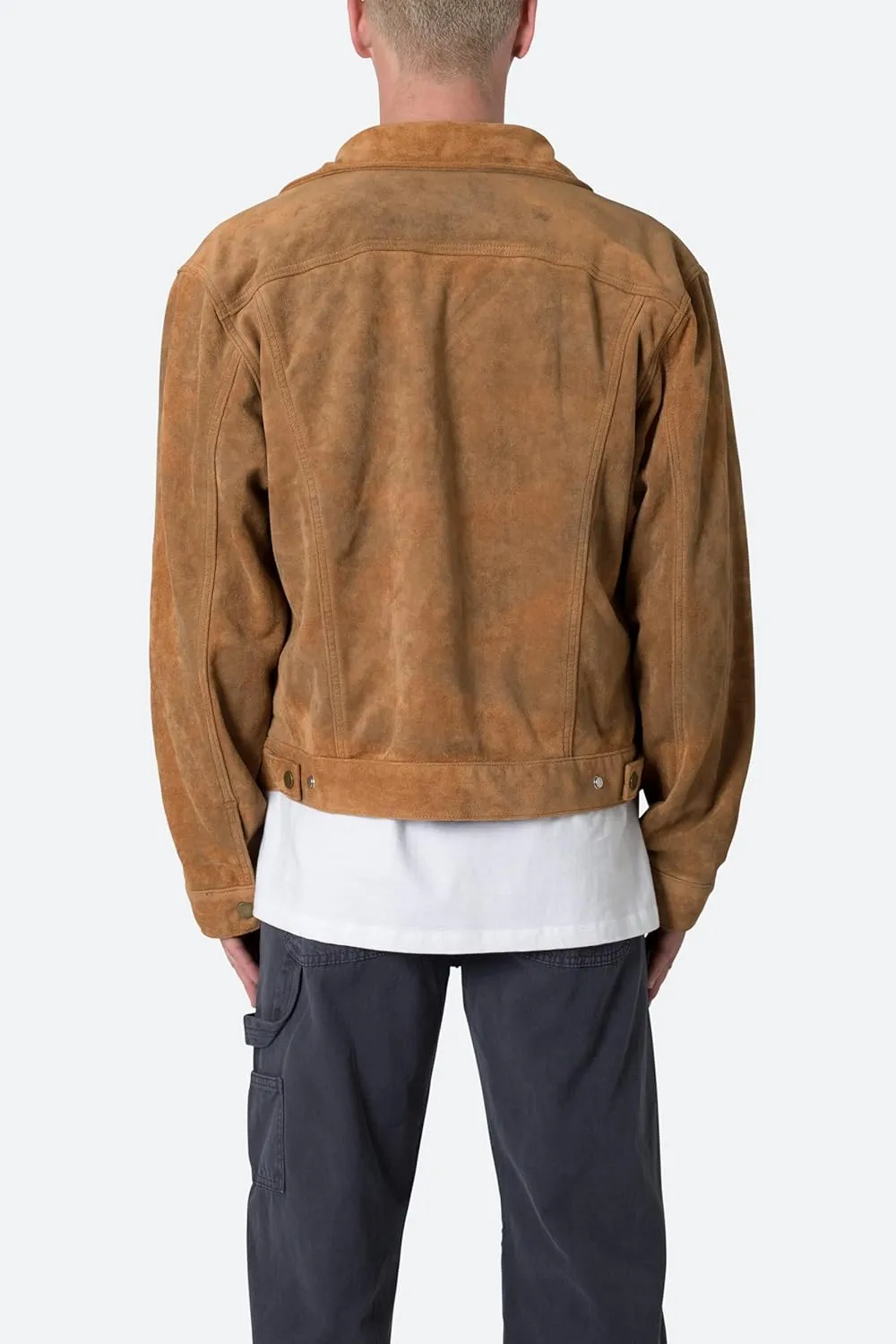mnml Men's Suede Trucker Jacket