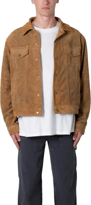 mnml Men's Suede Trucker Jacket