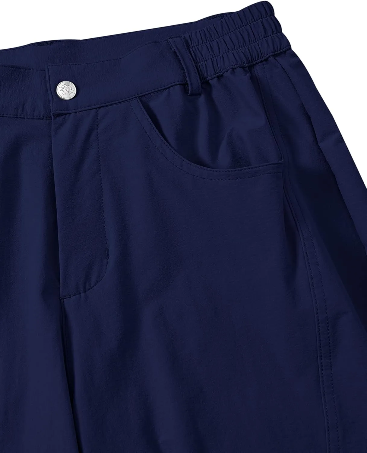 MoFiz Women's Capri Pants with Pockets Lightweight Cropped Golf Hiking Pants Quick Dry Summer Elastic Waist Capris