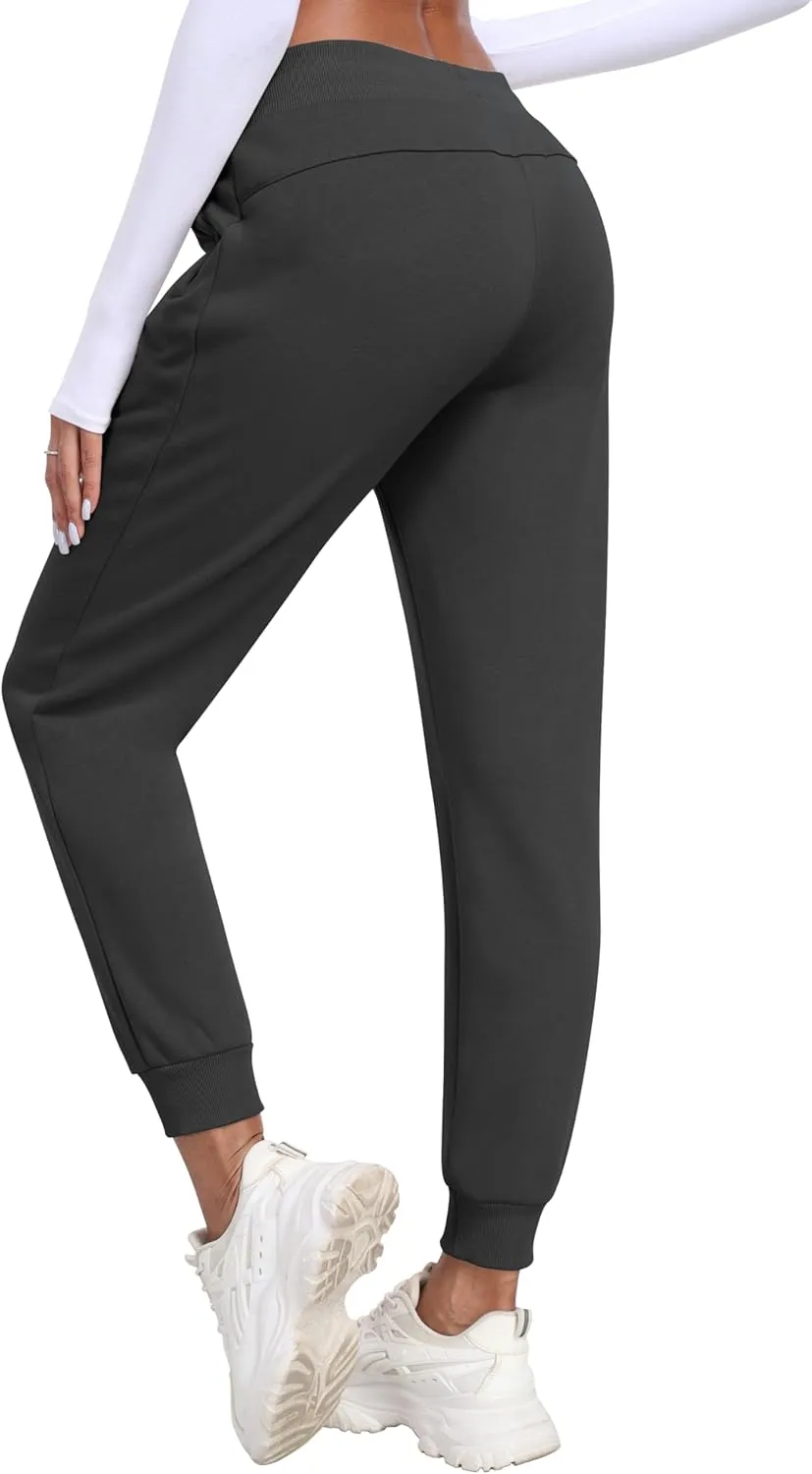 MoFiz Women's Fleece Cargo Joggers Hiking Pants High Waisted Thermal Outdoor Sweatpants for Women with Pockets
