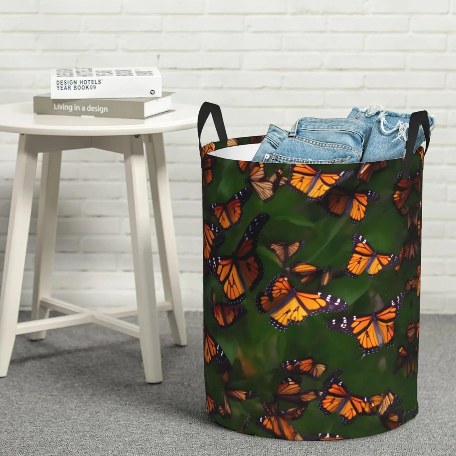Monarch Butterflly Large Laundry Hampers, Collapsible Tall Clothes Baskets, Washing Bag For Bathroom, Bedrooms