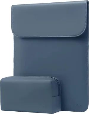 MOSISO Laptop Case 13 inch, 13 inch Laptop Sleeve Compatible with MacBook Air M4 M3 M2 M1 2025-2018 / Pro M2 M1 2025-2016, Faux Suede Leather Case with Small Bag, Peacock Blue