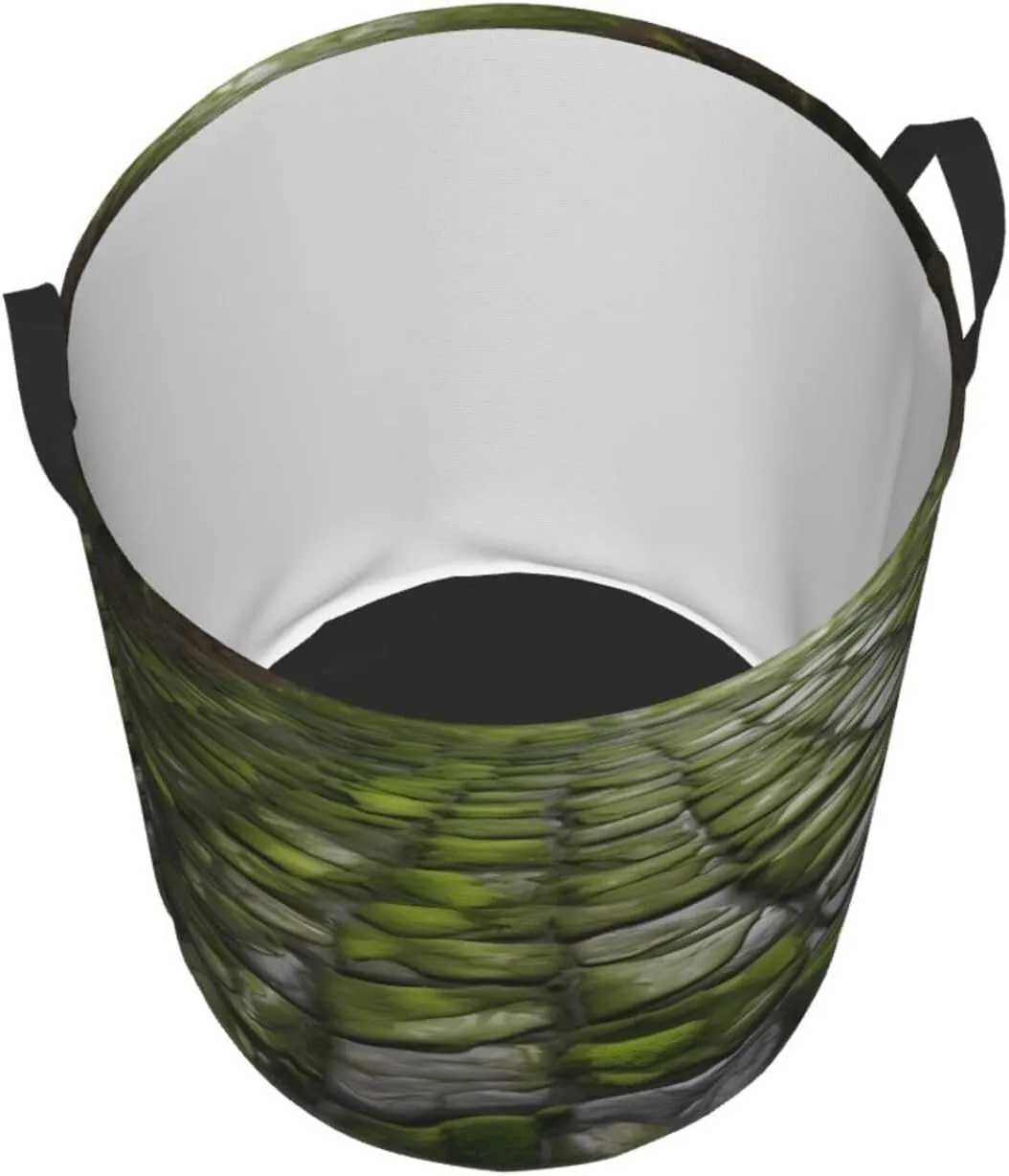 Moss Stone Pavement Large Laundry Hampers, Collapsible Tall Clothes Baskets, Washing Bag For Bathroom, Bedrooms