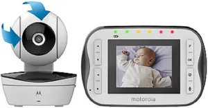 Motorola Digital Video Baby Monitor MBP41S with Video 2.8 Inch Color Screen, Infrared Night Vision, with Camera Pan, Tilt, and Zoom … (2.8" Screen - One Camera)