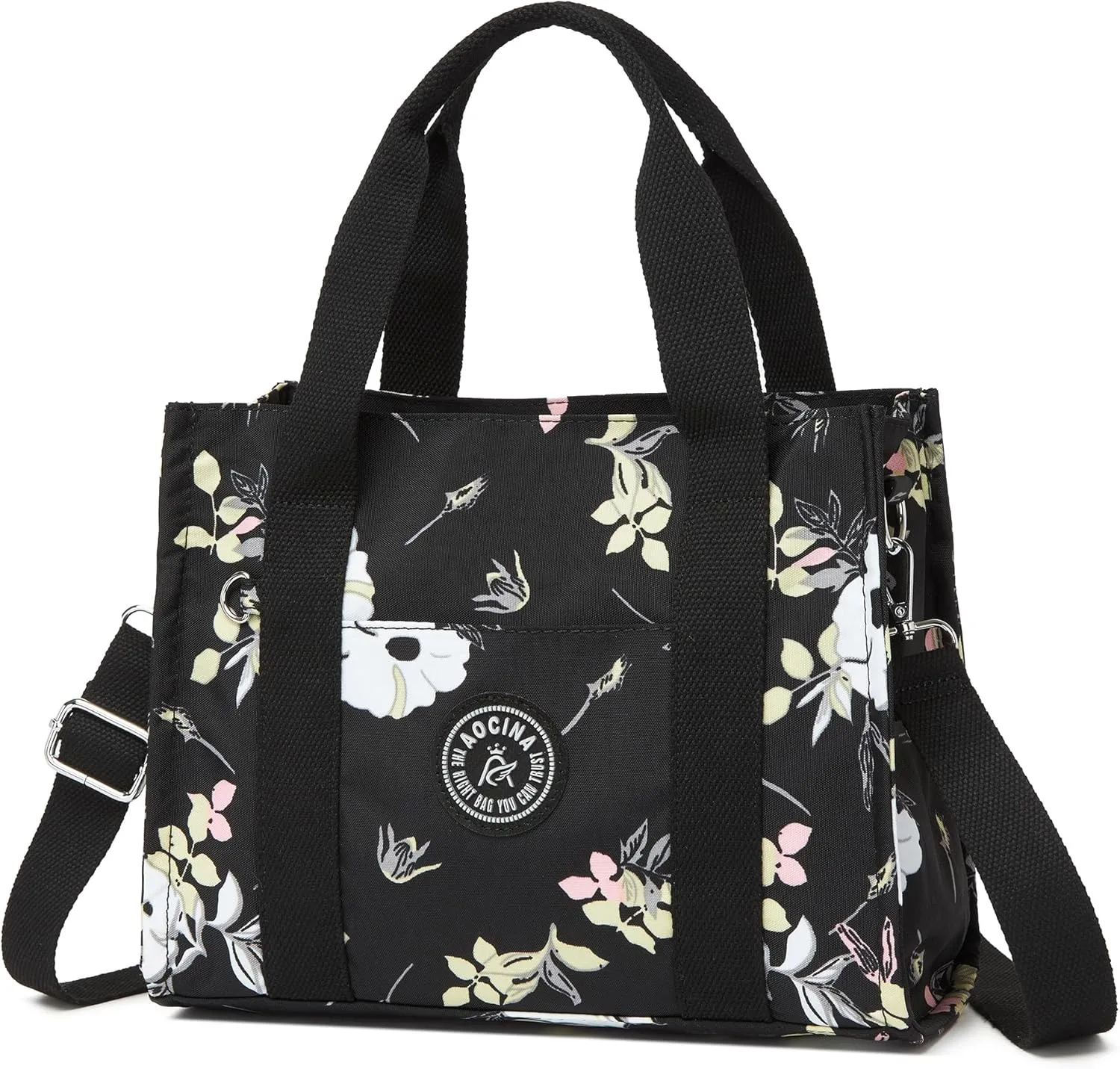 Multi-Pocket Tote Bag for Women with Zipper Lightweight Crossbody Shoulder Bag for Work Travel Nurse College Gift