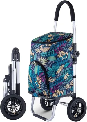 Multifunctional Folding Shopping Trolley with Wheels Suitable for Transporting Vegetables and Fruits