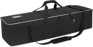 Multifunctional Tripod Bag 40 X 9.5 X 9.5 Inches / 101.5 X 24 X 24 cm Heavy Duty Tripod Carrying Case with Handle for Microphone Stands, Lights, Speakers, Cameras, Booms, Black